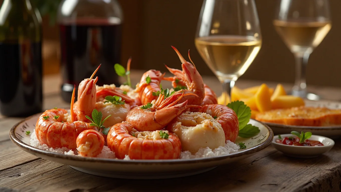 Accord vin et poissons, coquillages et plateau de fruits de mer